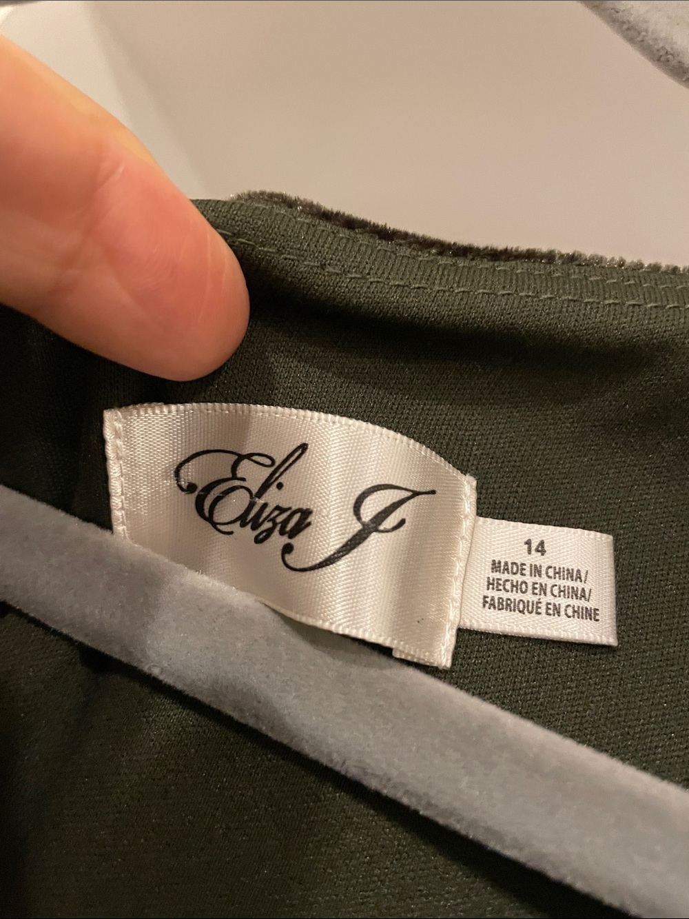 Eliza J Olive Velvet Ruched Long-Sleeve Gown - Picture 4 of 11